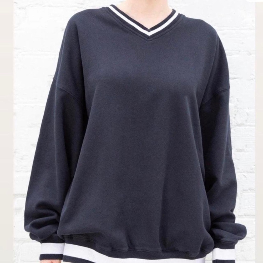 Brandy Melville Blue V-Neck Sweater